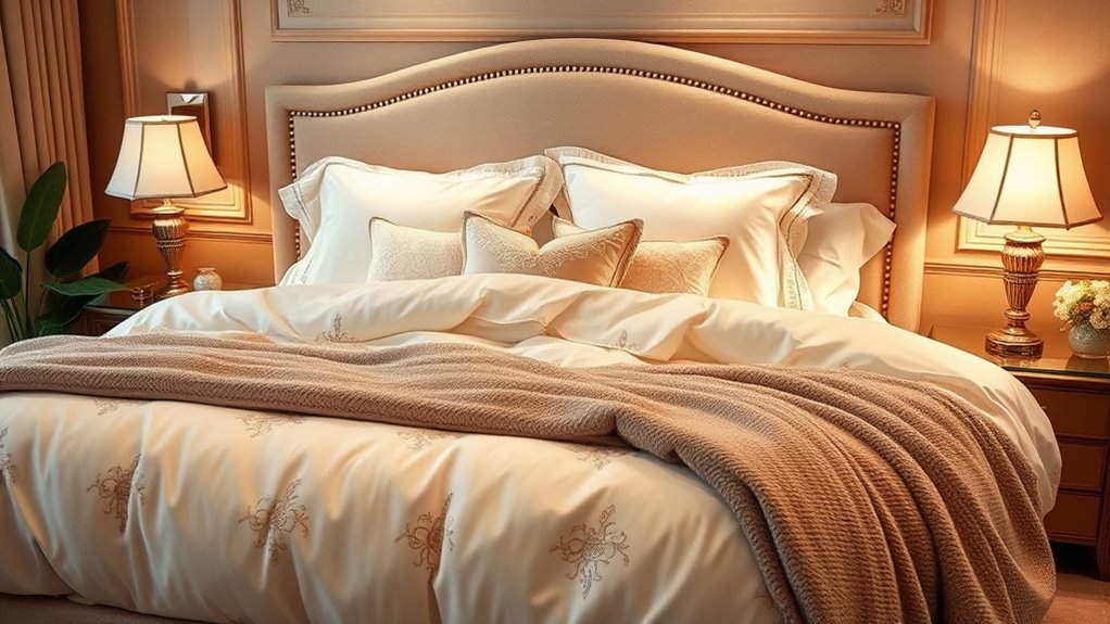 luxury bedding for spa style comfort
