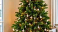 realistic pre lit christmas trees