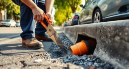 replace outdoor water pipe