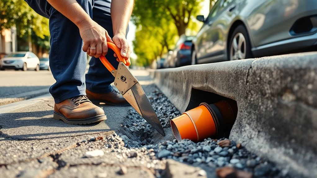 replace outdoor water pipe