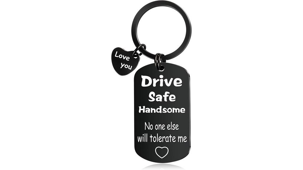 boyfriend safe drive keychain