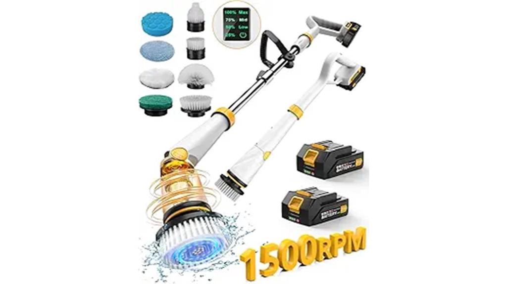 electric scrubber dual batteries