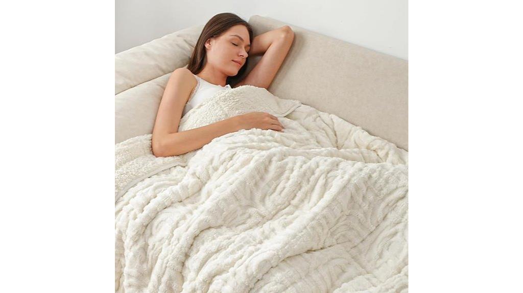 jacquard fleece weighted blanket