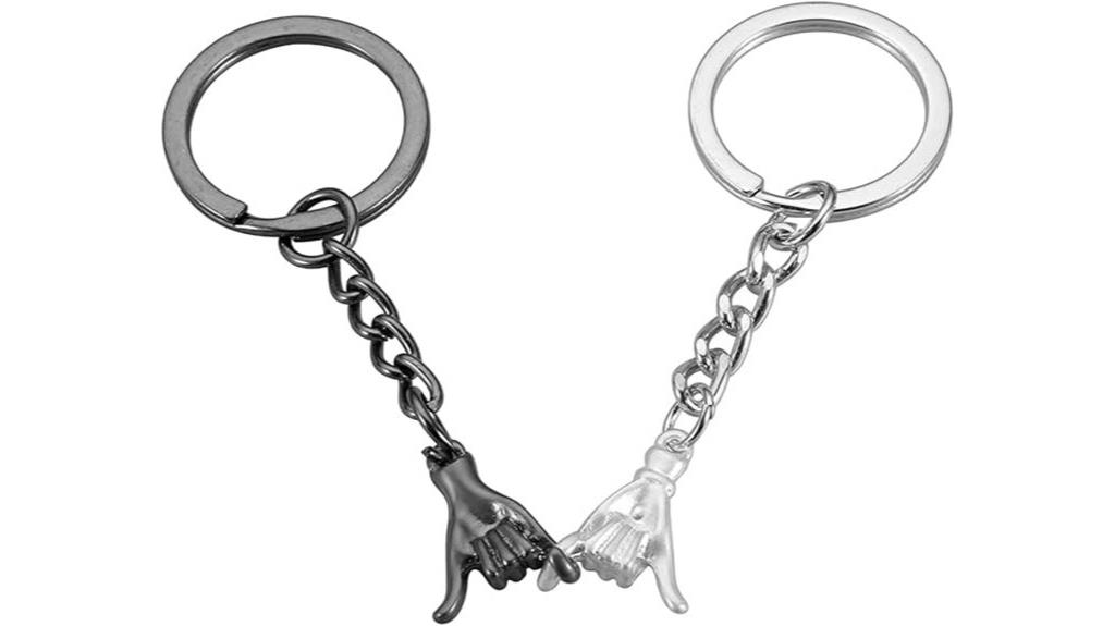 matching romantic couple keychains