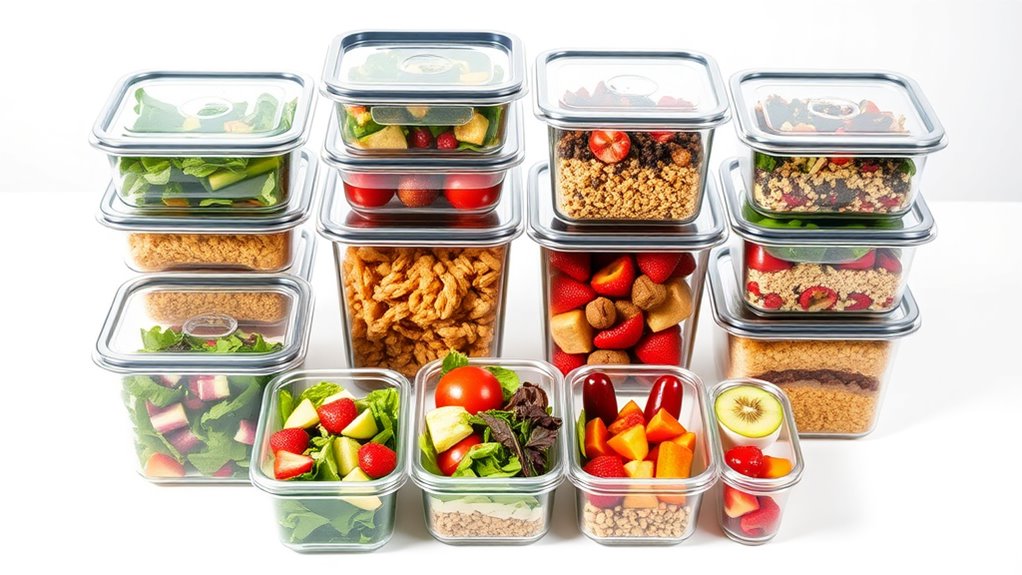 top glass food storage