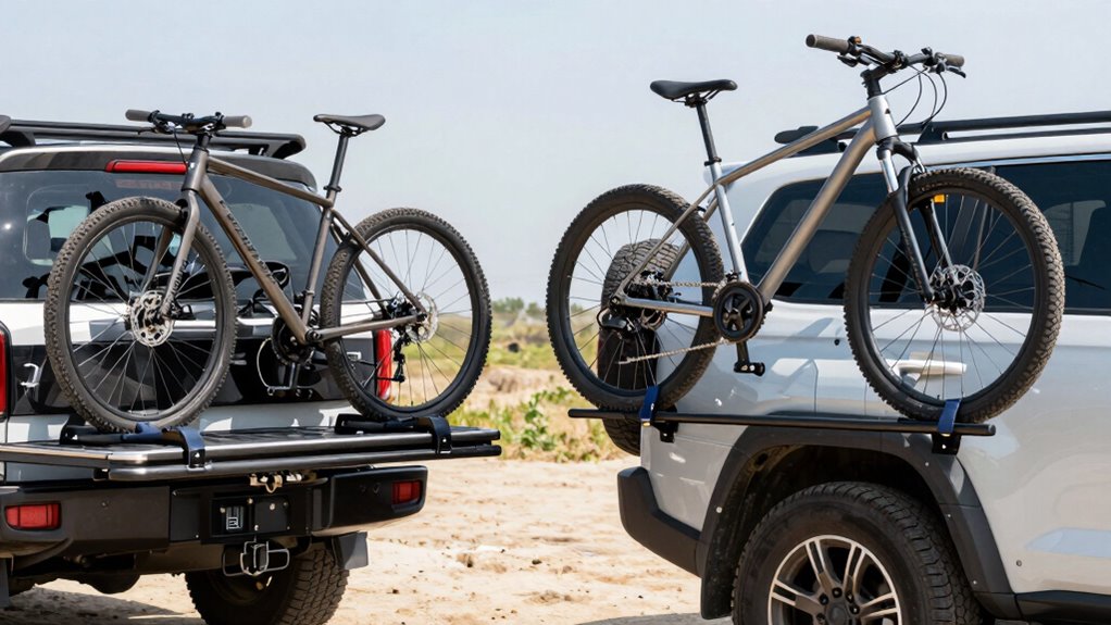 bike rack mounting styles