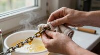 diy hot wax chain cleaning