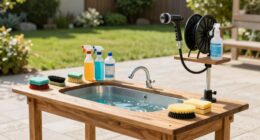 bike maintenance cleaning station