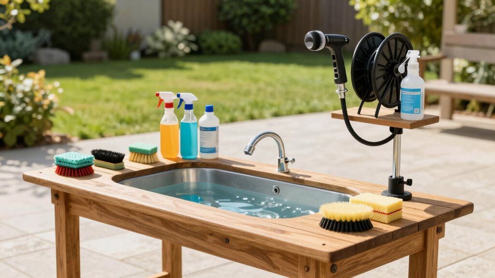 bike maintenance cleaning station
