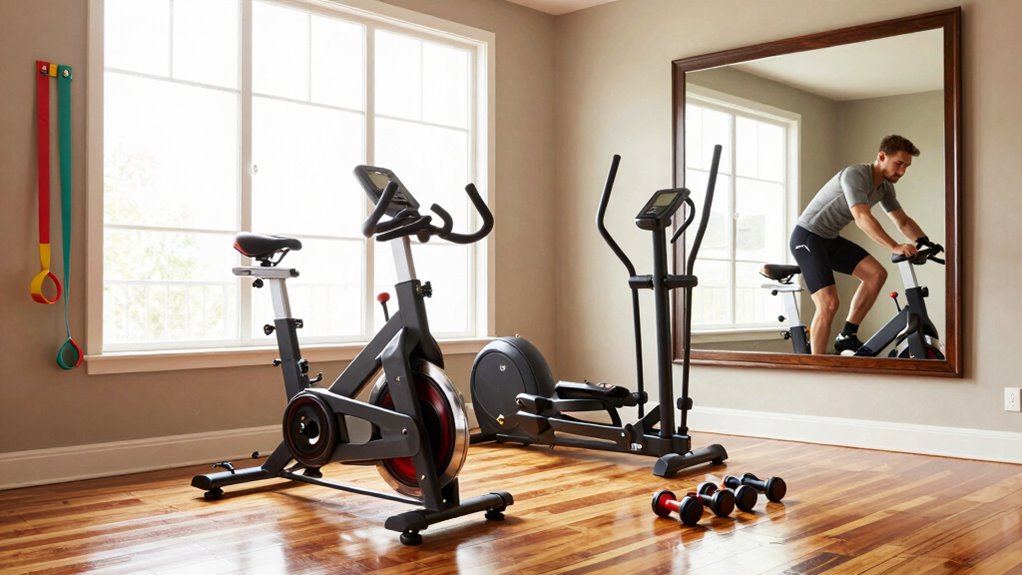 cyclists use home strength equipment