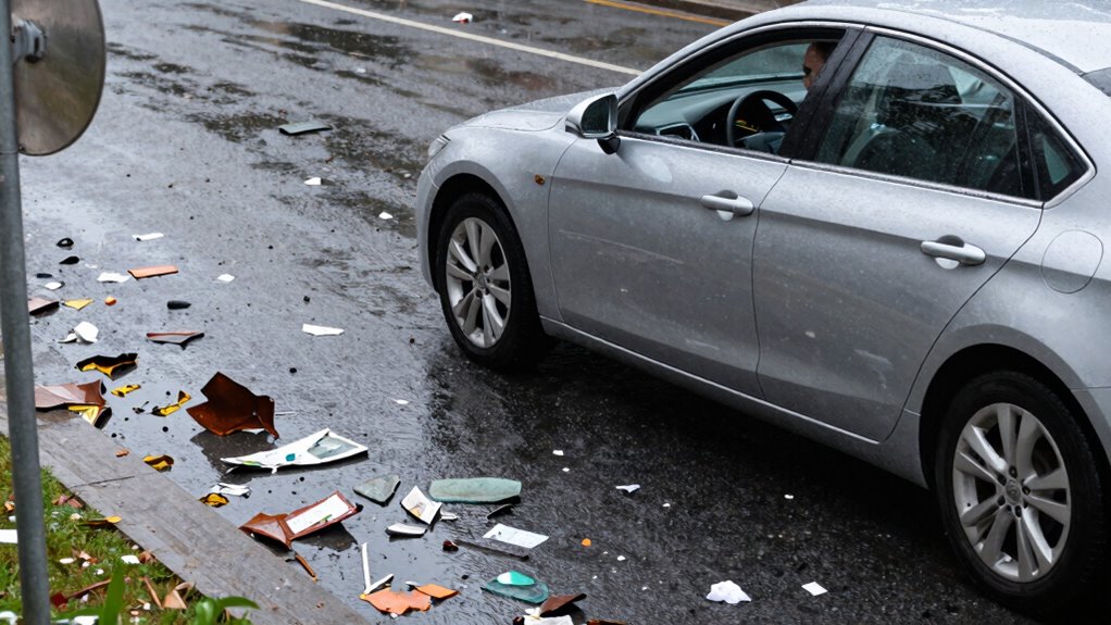 drive cautiously over debris