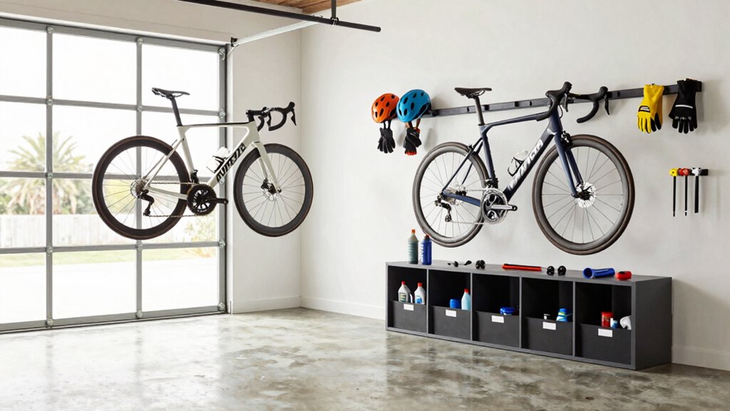 organized safe motorcycle storage