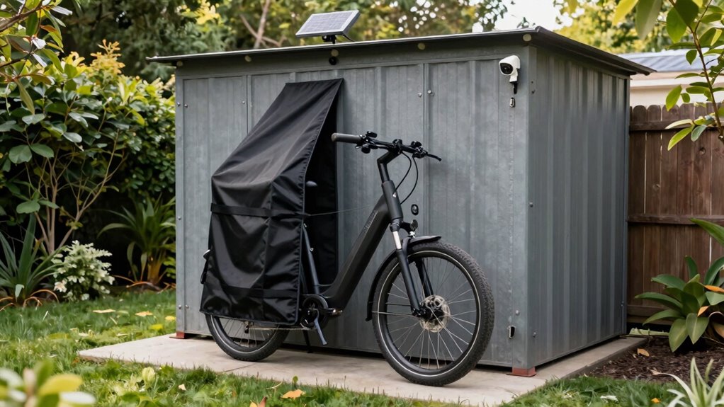 secure outdoor e bike storage
