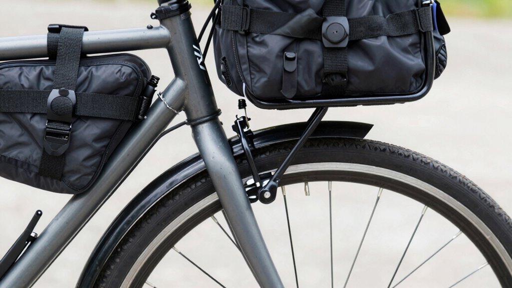 secure quiet bike gear setup