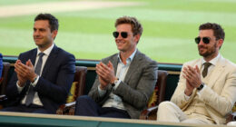 Cricketing greats in the Royal Box on Day 12