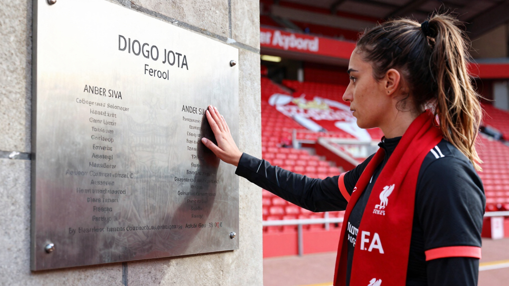 Liverpool FC unveils poignant memorial to Diogo Jota and André Silva