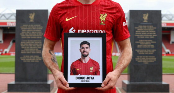 Liverpool unveil Diogo Jota and Andre Silva Anfield memorial