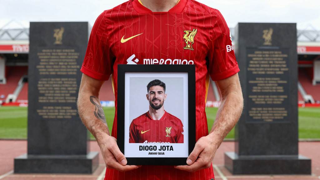 Liverpool unveil Diogo Jota and Andre Silva Anfield memorial
