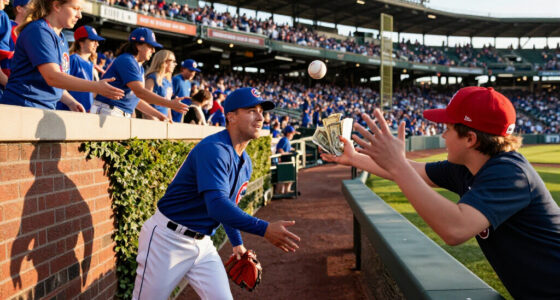 Chicago Cubs Outfielder Ian Happ Tossed A Ball To The Fans With $300 Wrapped Around It To Buy Beers For A Bunch Of Fans